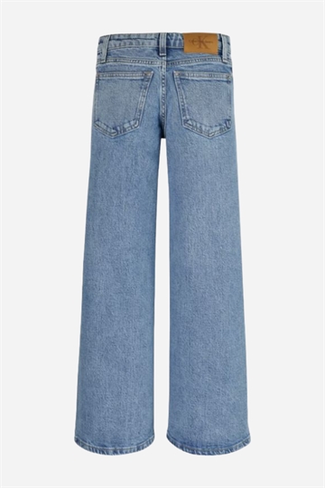 Calvin Klein Wide Leg Relaxed Jeans - Salt And Pepper Blue